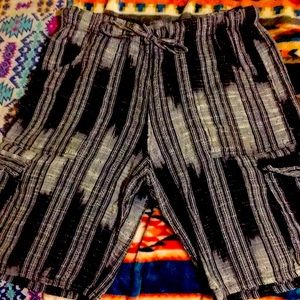 Dress Shorts  Guatemala medium black and silver 100% cotton